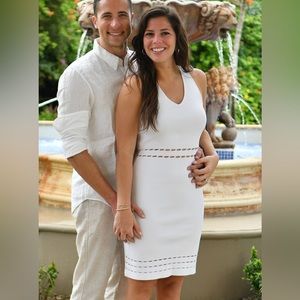 Rebecca Minkoff white cutout midi dress, size medium